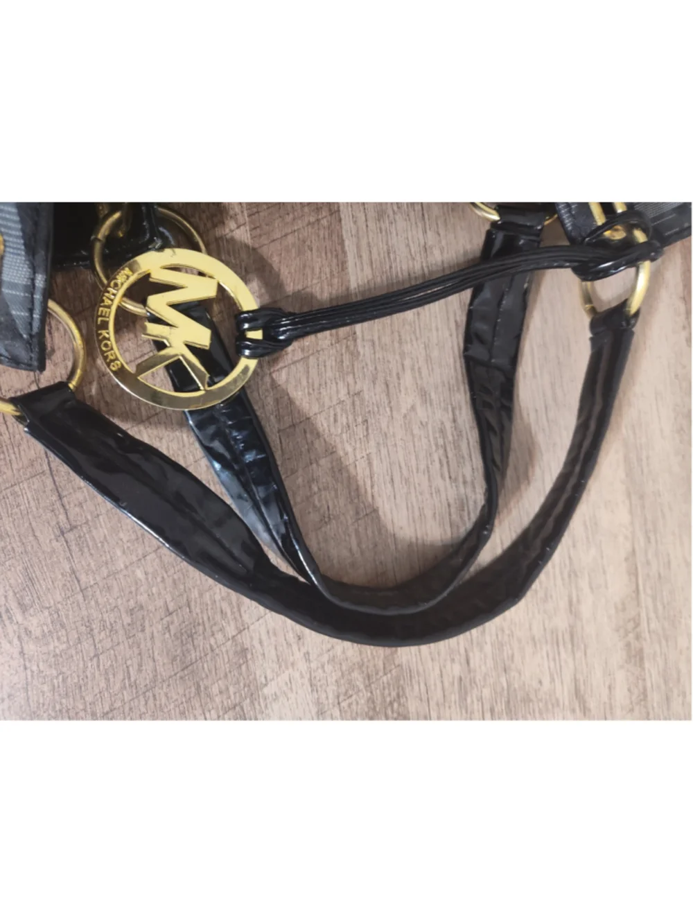 Women's Michael Kors Tote Bag One Size Black Gold